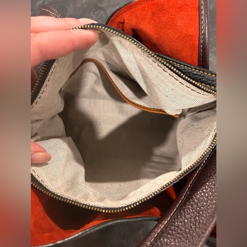 Coach Pebbled Leather Hobo Bag in Deep Plum - Picture 11 of 12